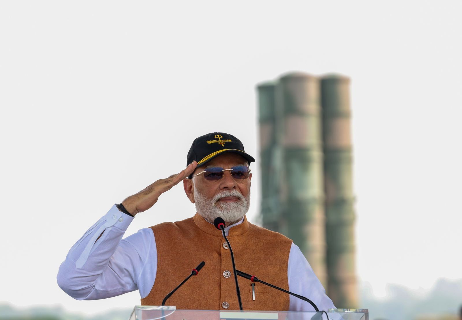 Narendra Modi Giving Salute to Air Force 